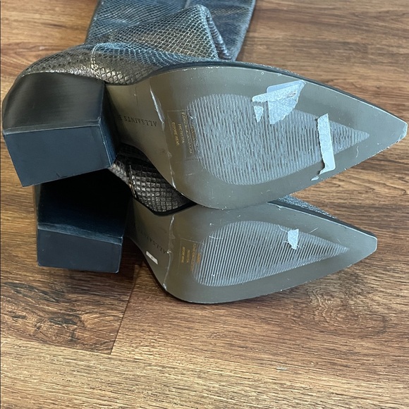 New All Saints Reina Snake Knee High Boots - Picture 6 of 7